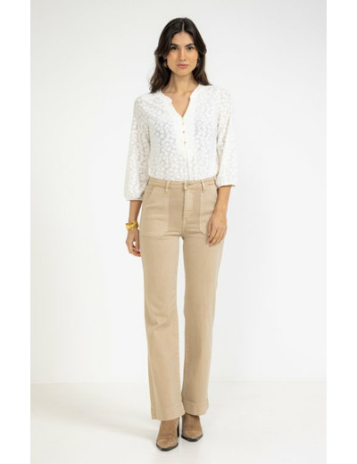 Jean beige poches charpentier