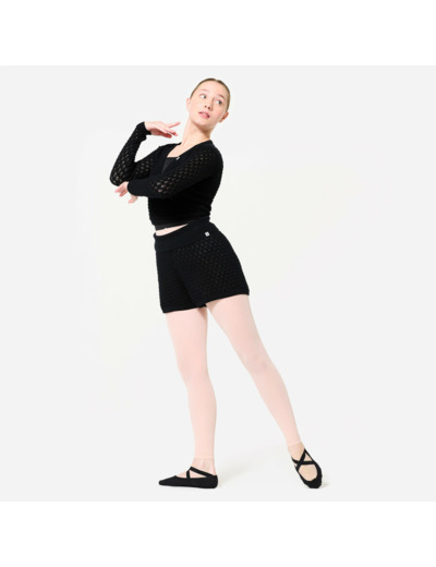 Short de danse d'entrainement femme, noir