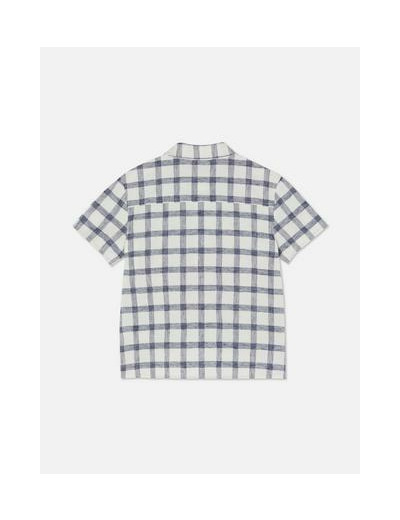 Chemise boutonnée à manches courtes et carreaux