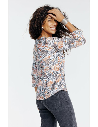 Tee-shirt imprimé manches 3/4