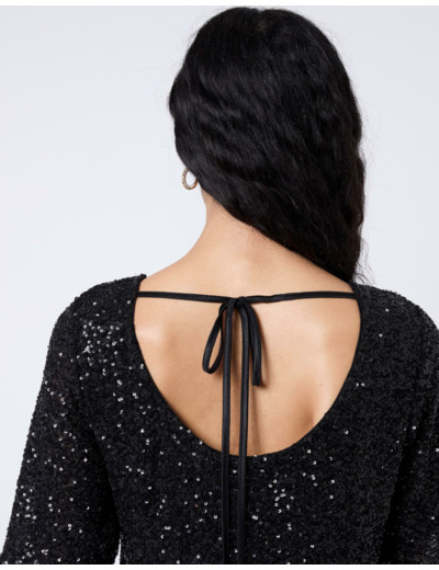 Robe courte unie NOIR