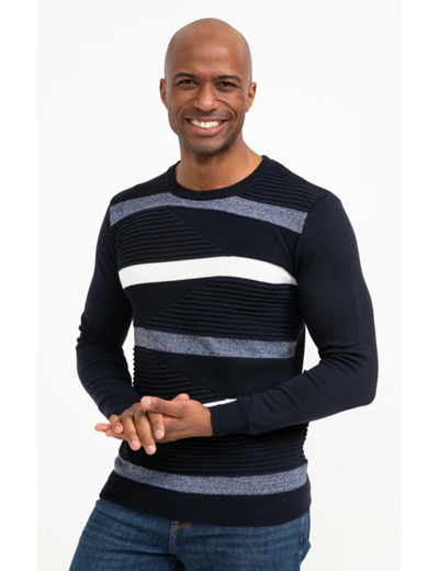 Pull col ron rayé Jacky