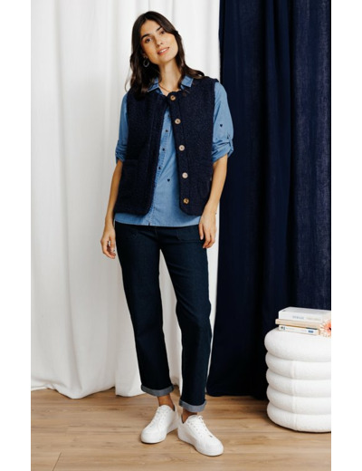 Gilet sans manches bouclette