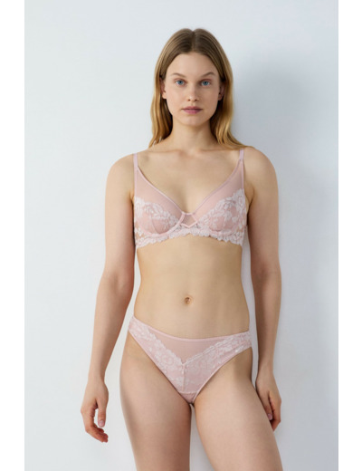 Soutien-gorge corbeille dentelle et tulle