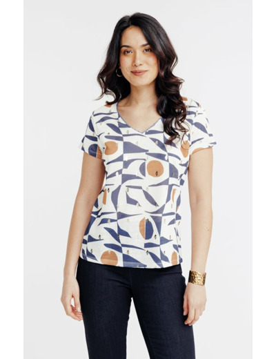 Tee-shirt manches courtes col v