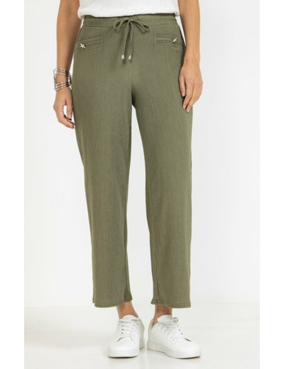 Pantalon fluide détail bijou