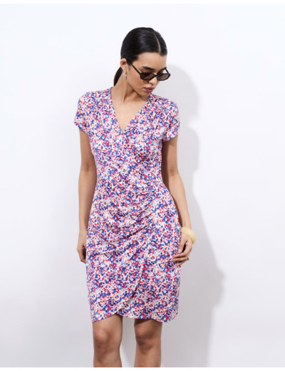 Robe courte imprimée BLEU