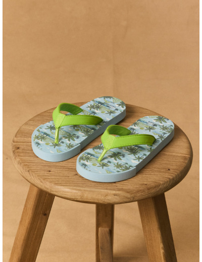 Tongs imprimé plage