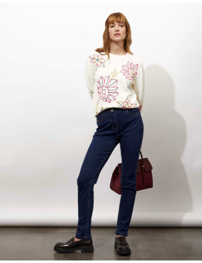 Jean long slim BLEU Femme