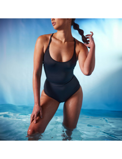 Maillot de bain menstruel 1 pièce Femme - SMOON Tethys noir