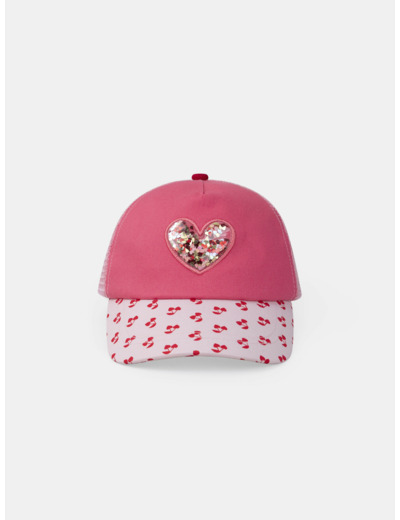 Casquette imprimé et sequins