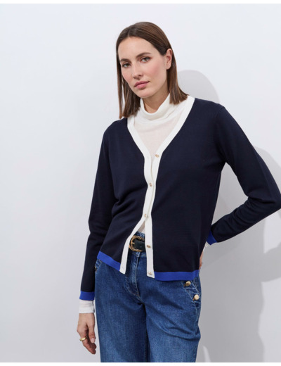 Gilet bicolore MARINE Femme