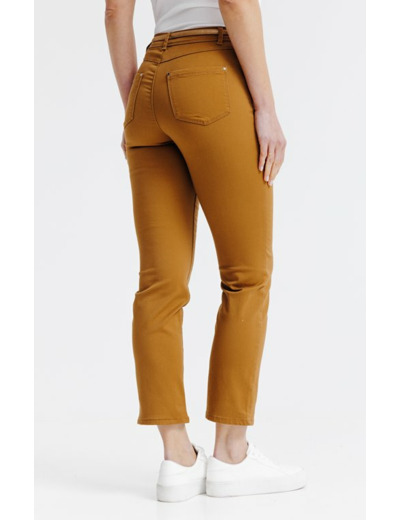 Pantacourt coton et ceinture