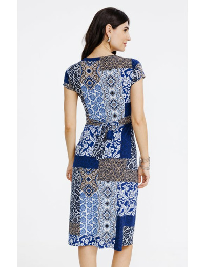 Robe en maille imprimée