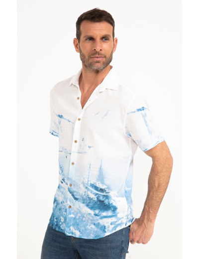 Chemise manches courtes Aqua