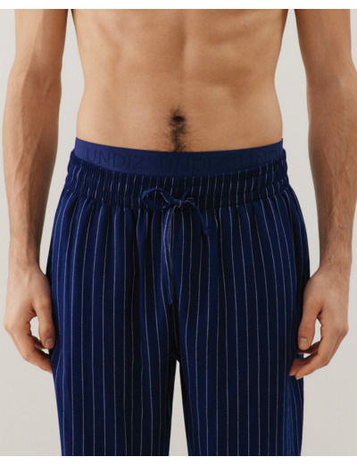 Pantalon en coton à rayures