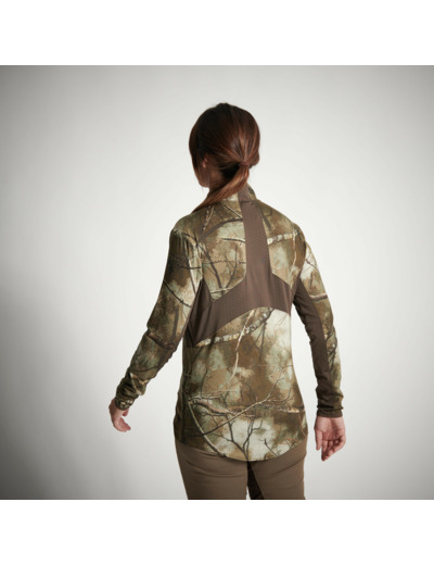 T-SHIRT MANCHES LONGUES CHASSE FEMME SILENCIEUX RESPIRANT TREEMETIC 500