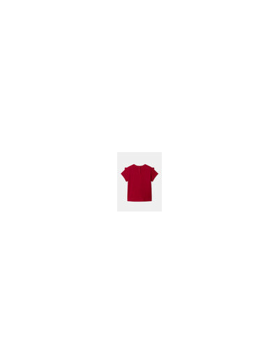 T-shirt rouge avec nœud pour filles