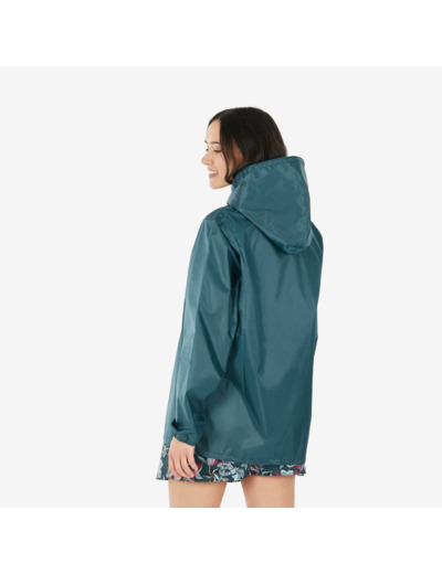 Veste coupe-vent et déperlante de randonnée - raincut 1/2 zip - femme