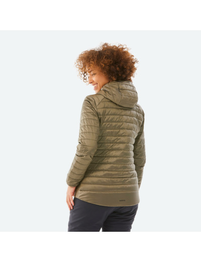 Doudoune de ski légère et chaude femme, 500 marron