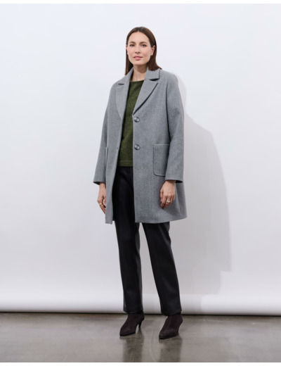 Manteau uni GRIS Femme