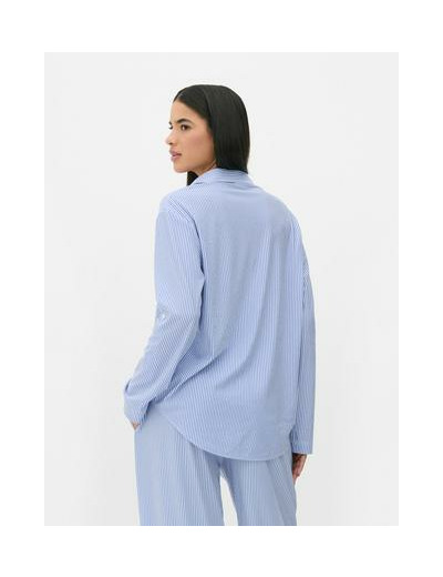 Chemise oversize rayée en jersey