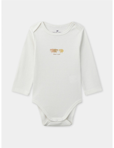 Lot de 2 bodies à rayures ou uni Bébé Garçon