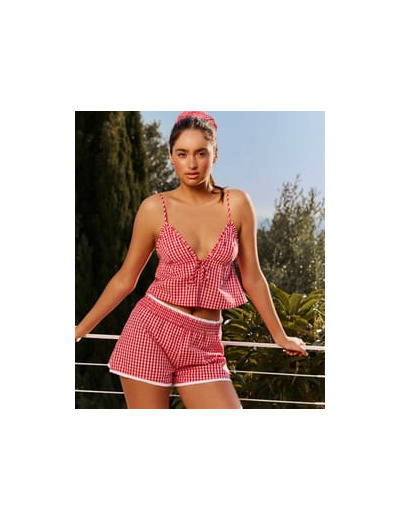 Top léger en popeline à carreaux vichy