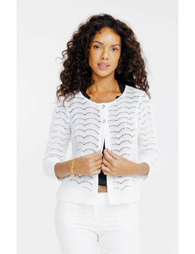 Cardigan tricotage fantaisie