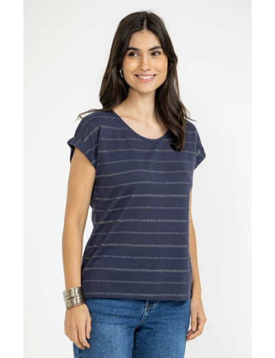 Tee-shirt rayé manches courtes