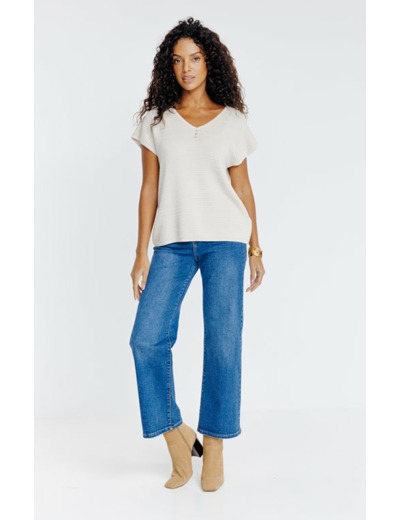 Pull maille brillante