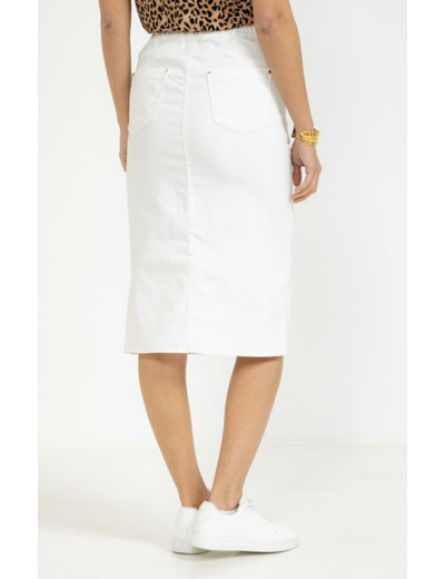 Jupe midi en coton viscose