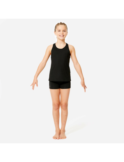 Débardeur dos nageur gym fille, noir