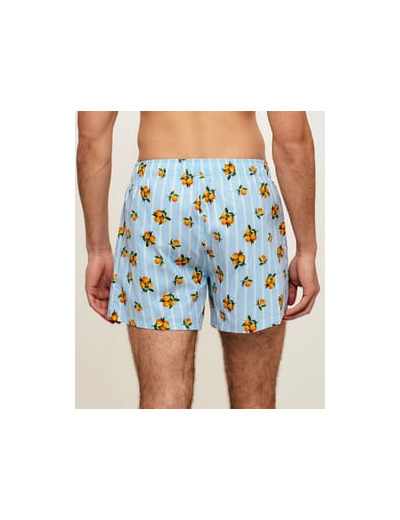 Caleçon en coton à rayures motifs mandarines