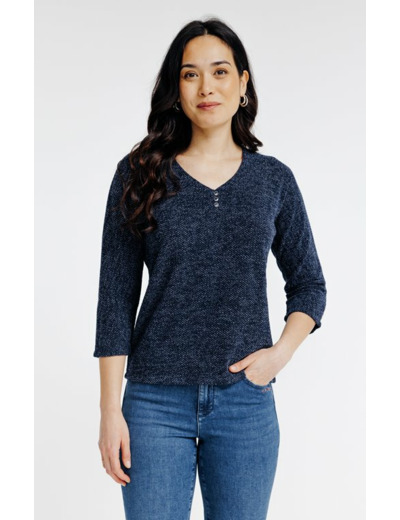 Pull matière fantaisie