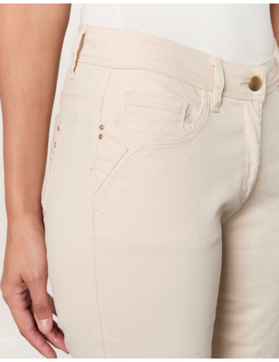 Pantalon long droit uni ECRU Femme