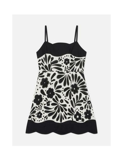7-15 ans | Robe à fleurs et finitions festonnées