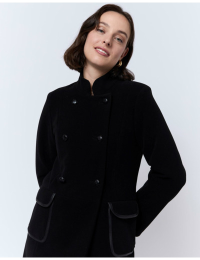 Manteau uni NOIR Femme