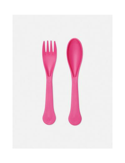 Lot de 2 couverts réutilisables en plastique
