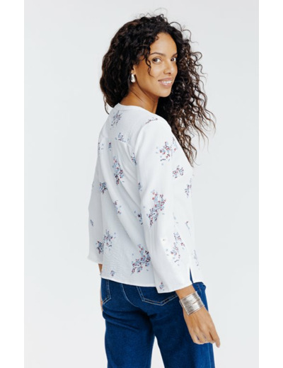 Tunique imprimé fleur et gomme