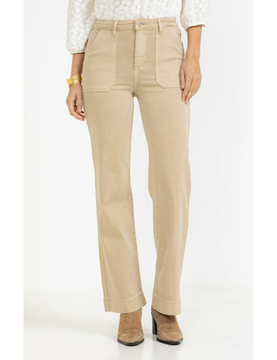 Jean beige poches charpentier