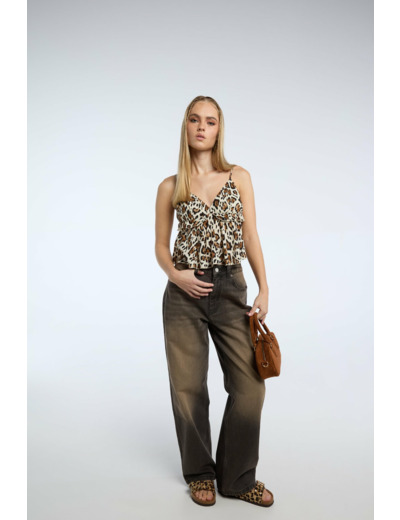 Top tissé à bretelles réglables