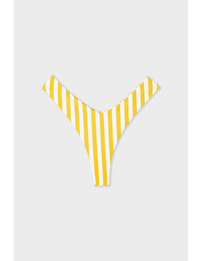 Brésilien high leg bas de maillot rayé