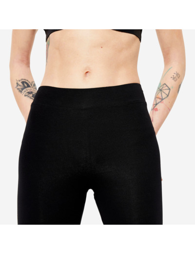 Legging fitness long coton extensible femme - Fit+ noir