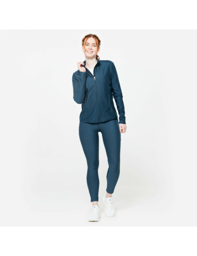 Veste zippée femme, bleue