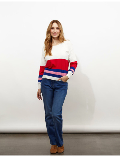 Pull marinière rayé MULTICOLORE Femme