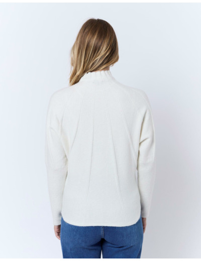 Pull fin en mélange laine uni ECRU Femme