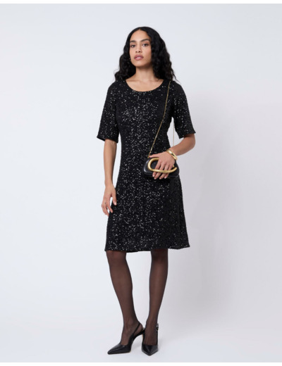 Robe courte unie NOIR