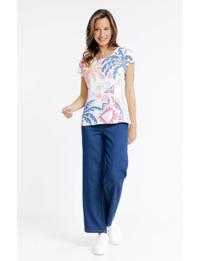 Tee-shirt imprimé col rond