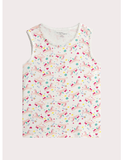 Lot de 2 débardeurs à motif licorne pour fille